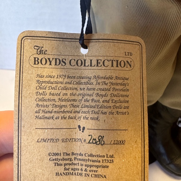 2001 Boyds Bear Yesterdays’ Children Elizabeth Large L/E Doll 4946 - Picture 10 of 12